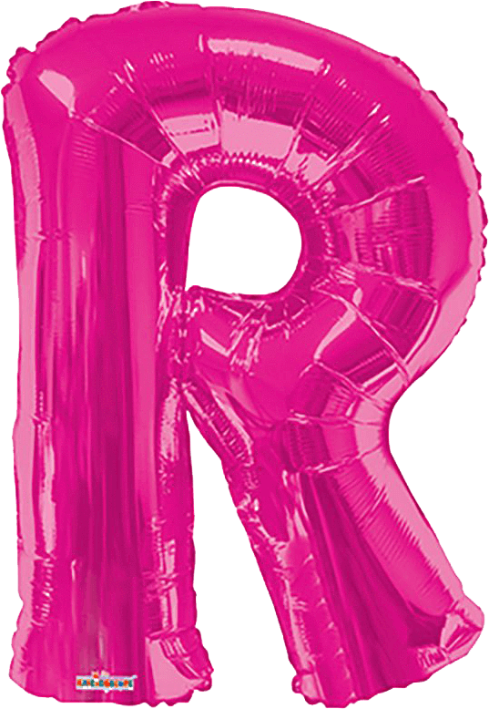 Convergram Mylar & Foil Pink Letter R 34″ Balloon