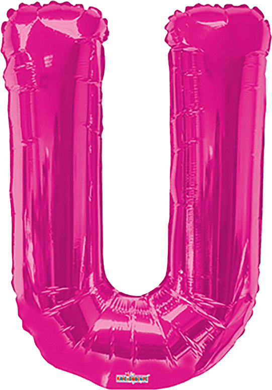Pink Letter U 34″ Balloon