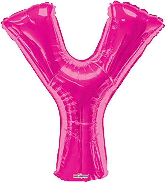 Convergram Mylar & Foil Pink Letter Y 34″ Balloon