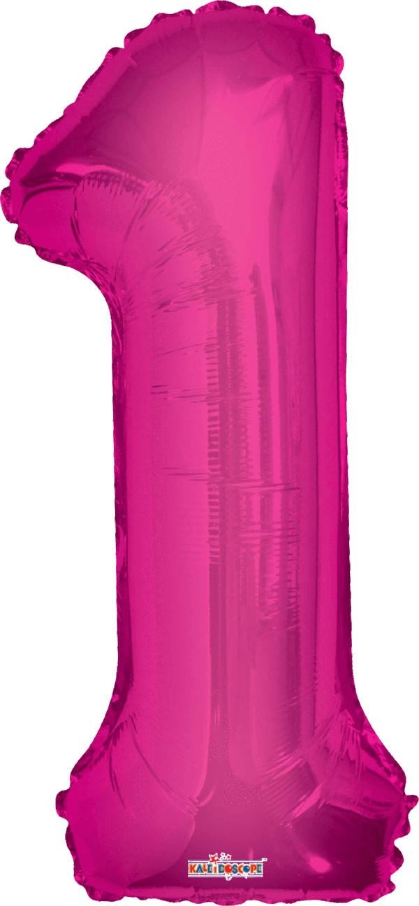 Convergram Mylar & Foil Pink Number 1 34″ Balloon