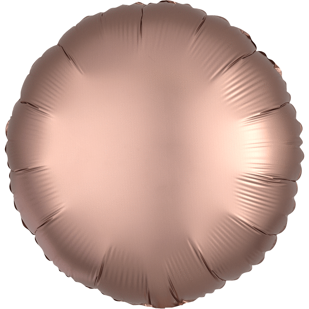 Convergram Mylar & Foil Rose Copper Round Matte 18″ Balloon
