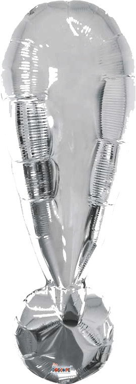 Convergram Mylar & Foil Silver Exclamation Point 34″ Balloon