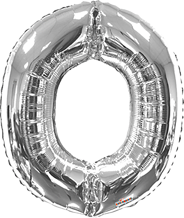 Convergram Mylar & Foil Silver Letter O 34″ Balloon