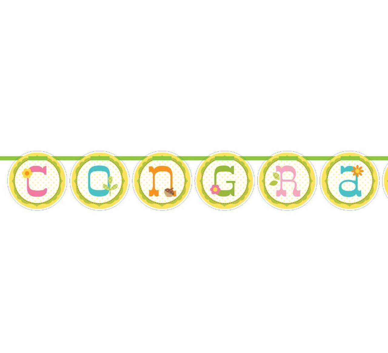 Convergram Party Supplies Happi Tree Circle Banner