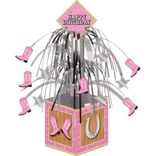 Creative Converting Pink Bandana Cowgirl Centerpiece