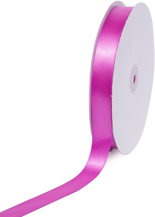 Creative Ideas Party Supplies Fuchsia Satin Ribbon 7/8" x 100 yards