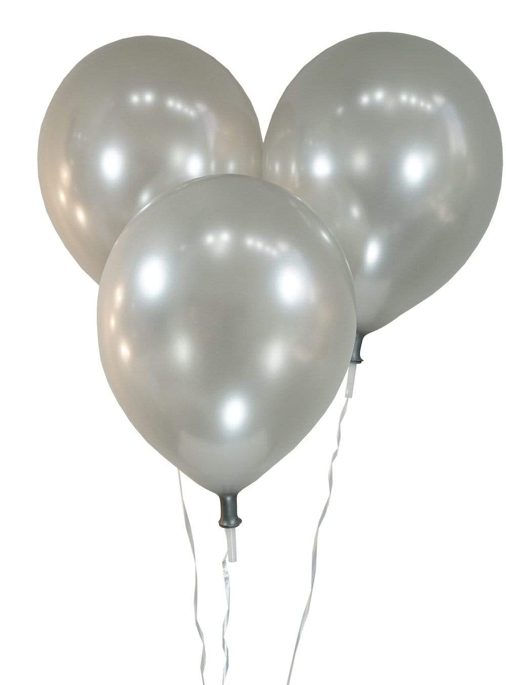 Creative Latex Metallic Silver Celebrity/Decorator 12″ Latex Balloons (144)
