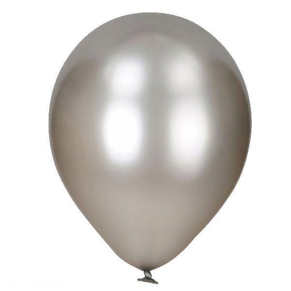 Metallic Silver Celebrity/Decorator 5″ Latex Balloons (144)