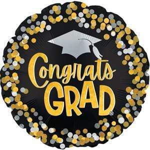 CTI Mylar & Foil Congrats Grad Graduation Dots 17″ Balloon