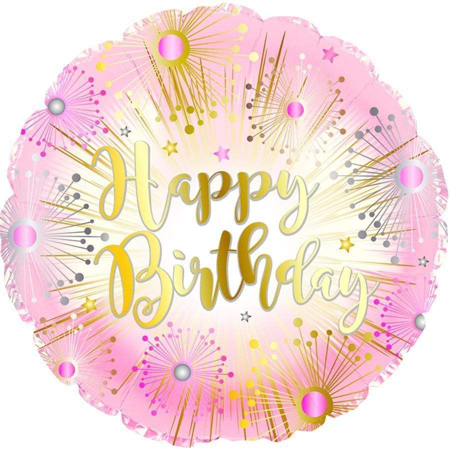 CTI Mylar & Foil Happy Birthday Rose Gold 17″ Balloon