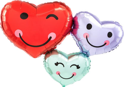Cute Heart Trio 33″ Foil Balloon by Anagram from Instaballoons
