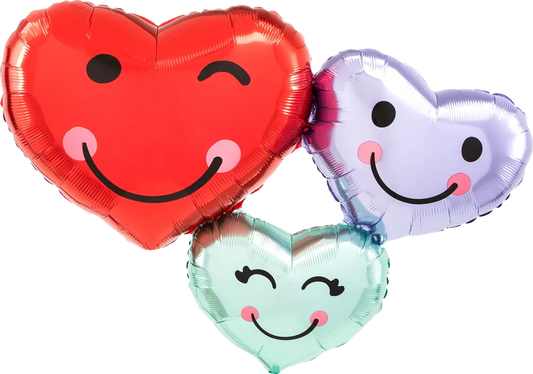 Cute Heart Trio 33″ Foil Balloon by Anagram from Instaballoons