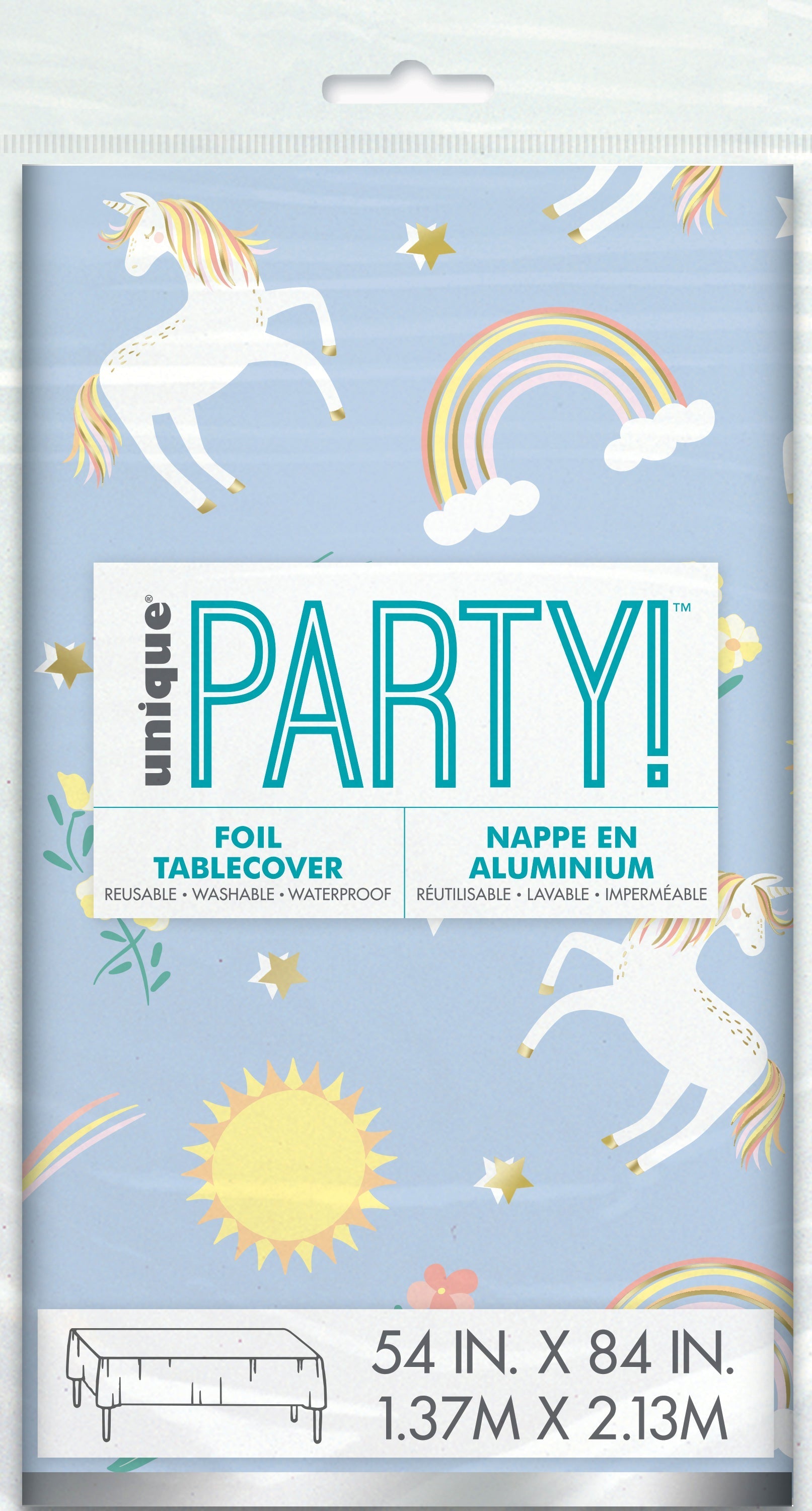 Dainty Unicorn Magical Foil Tablecover by Unique from Instaballoons