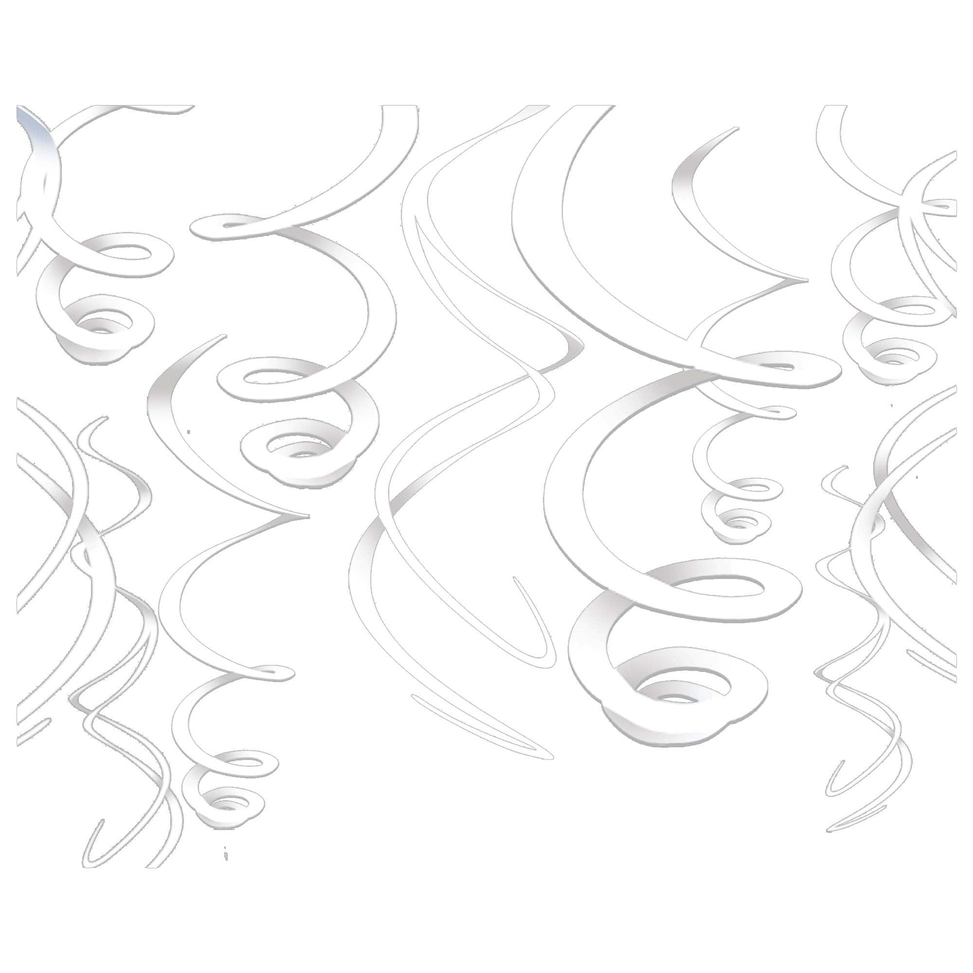 Deco Swirls - PL White by Amscan from Instaballoons