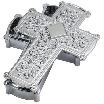 DecoPac Mylar & Foil Silver Cross Cake Kit