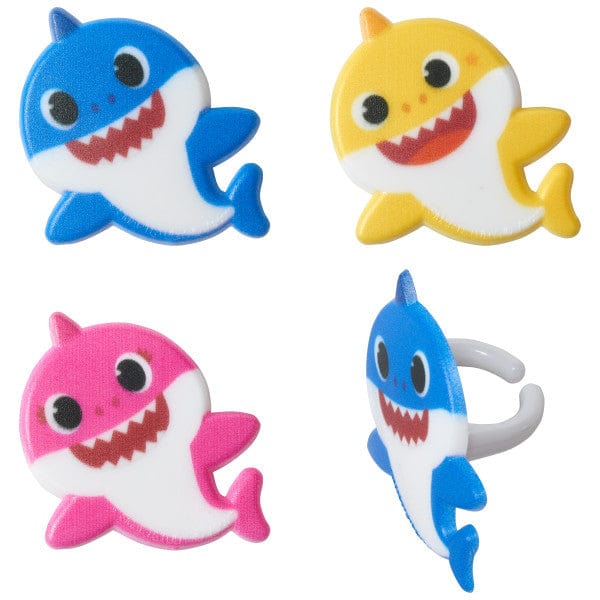 DecoPac Party Supplies Baby Shark Rings  (72 count)