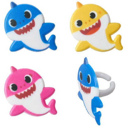 DecoPac Party Supplies Baby Shark Rings  (72 count)