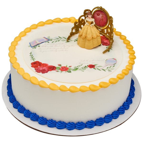 DecoPac Party Supplies Belle Beautiful Rose Cake Kit Metal Balloon