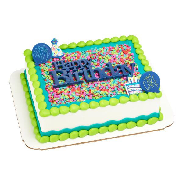 DecoPac Party Supplies Classy Happy Birthday Cake Layons (24 count)