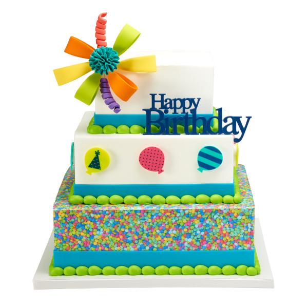 DecoPac Party Supplies Classy Happy Birthday Cake Layons (24 count)