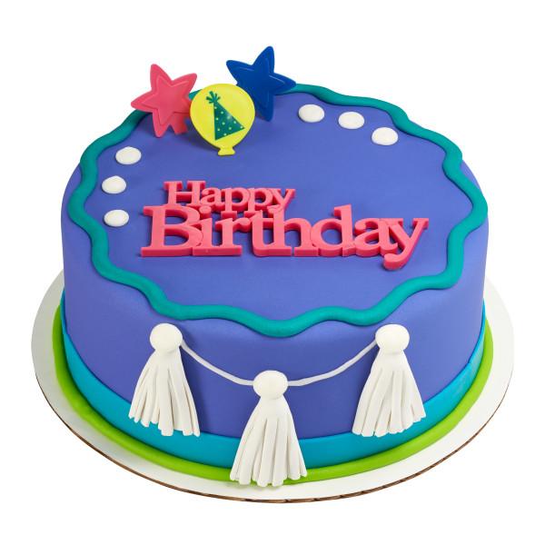 DecoPac Party Supplies Classy Happy Birthday Cake Layons (24 count)