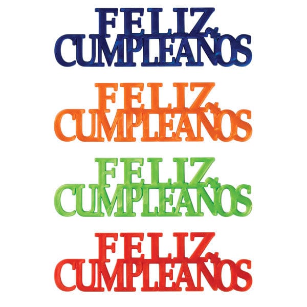 DecoPac Party Supplies Feliz Cumpleaños Script Cake Kit (48 count)