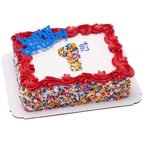 DecoPac Party Supplies Happy Birthday Block Letter Cake Layon (72 count)
