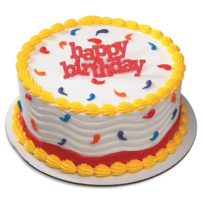 DecoPac Party Supplies Happy Birthday Block Letter Cake Layon (72 count)