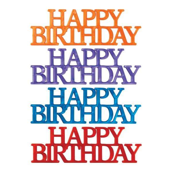 DecoPac Party Supplies Happy Birthday Cake Layon Script Assortment