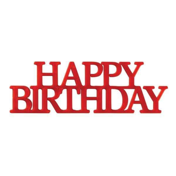 DecoPac Party Supplies Happy Birthday Cake Layon Script Assortment
