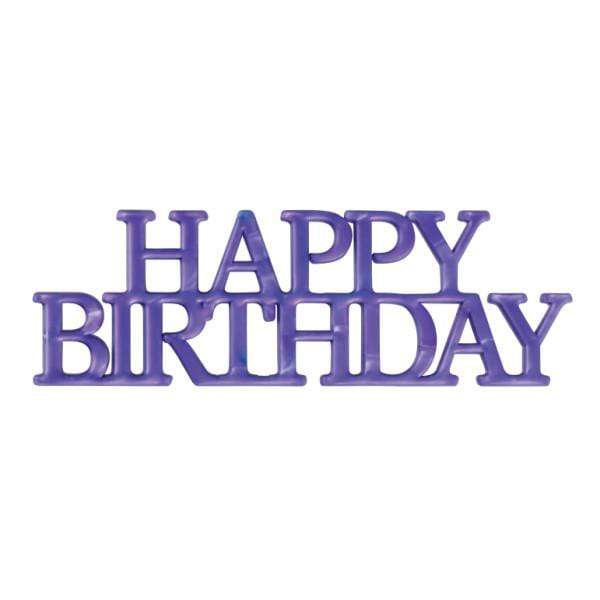 DecoPac Party Supplies Happy Birthday Cake Layon Script Assortment