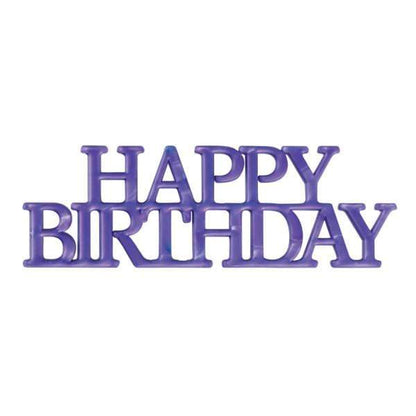 DecoPac Party Supplies Happy Birthday Cake Layon Script Assortment