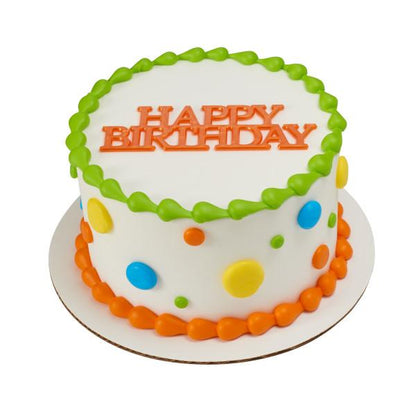 DecoPac Party Supplies Happy Birthday Cake Layon Script Assortment