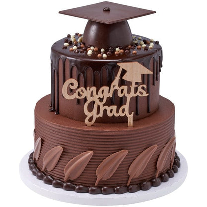 DecoPac Party Supplies Layon Congrats Grad Wood (6 count)
