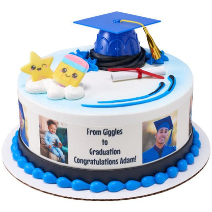 DecoPac Party Supplies Layon Grad Cap Blue Tassel Balloon
