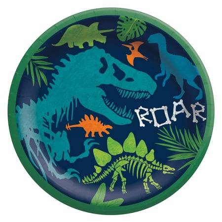 9" Paper Plates - Dino-Mite Birthday (8ct) - Amscan