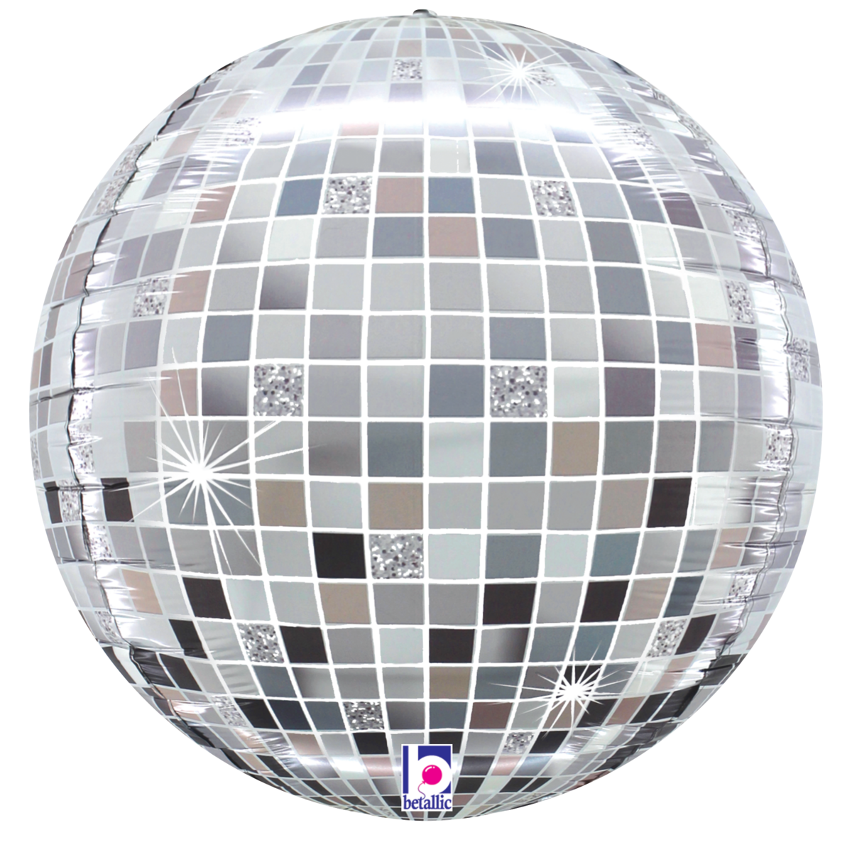 Disco Ball Dimensional Globe 15″ Foil Balloon by Betallic from Instaballoons