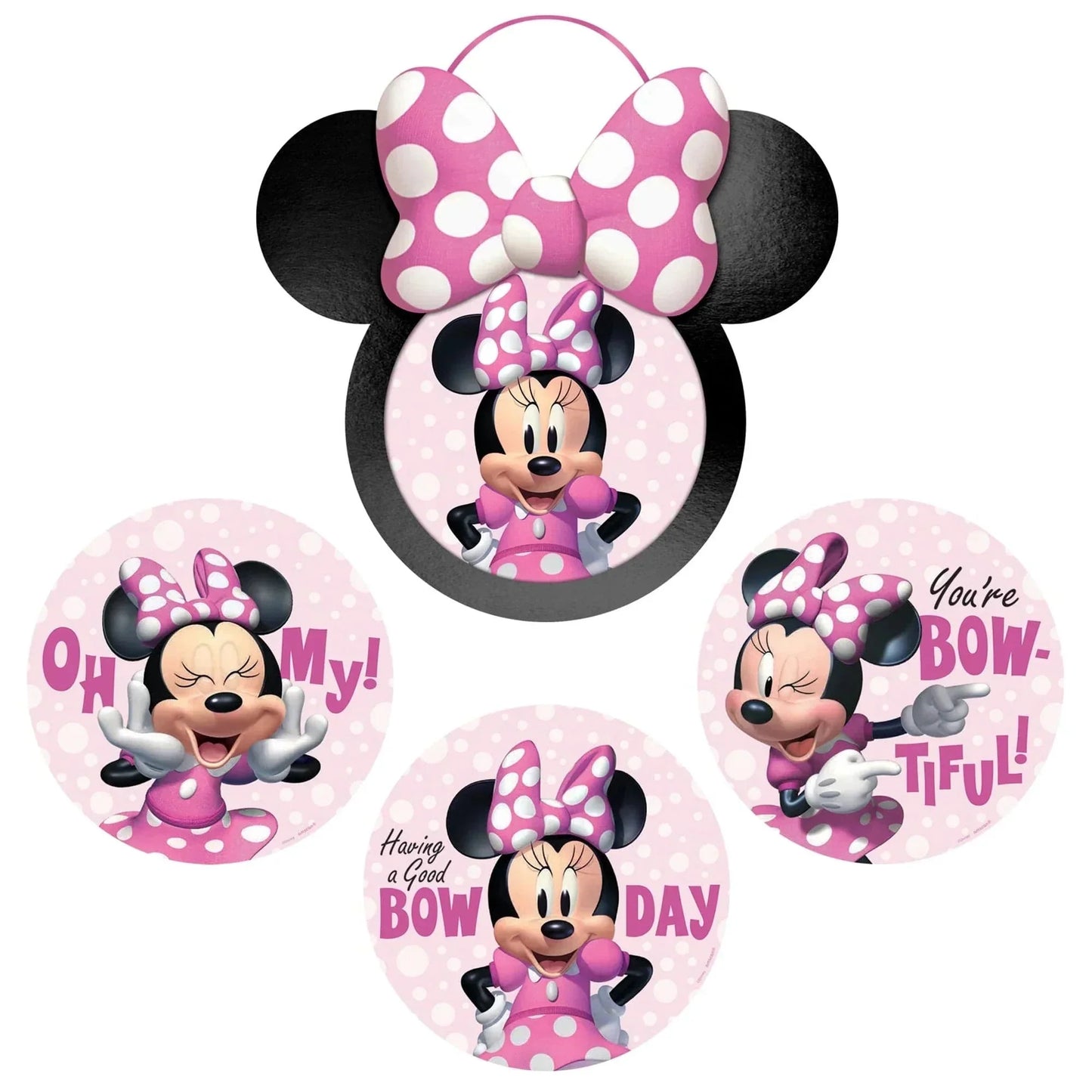 Disney Minnie Mouse Wall Cutout Decoration 6ct - Amscan