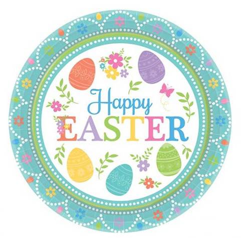 7" Paper Plates - Easter Lovely (8ct) - Amscan