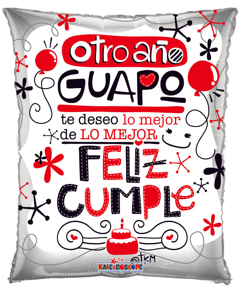 Feliz Cumpleanos Guapo 20″ Foil Balloon by Convergram from Instaballoons