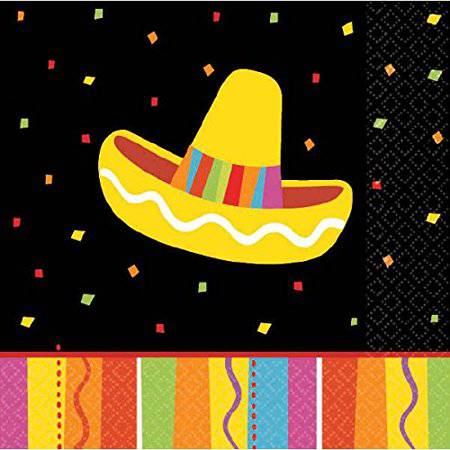 5" Beverage Napkins - Fiesta Party (16ct) - Amscan