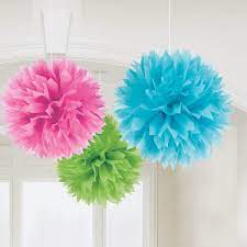 Fluffy Deco - Multi by Amscan from Instaballoons