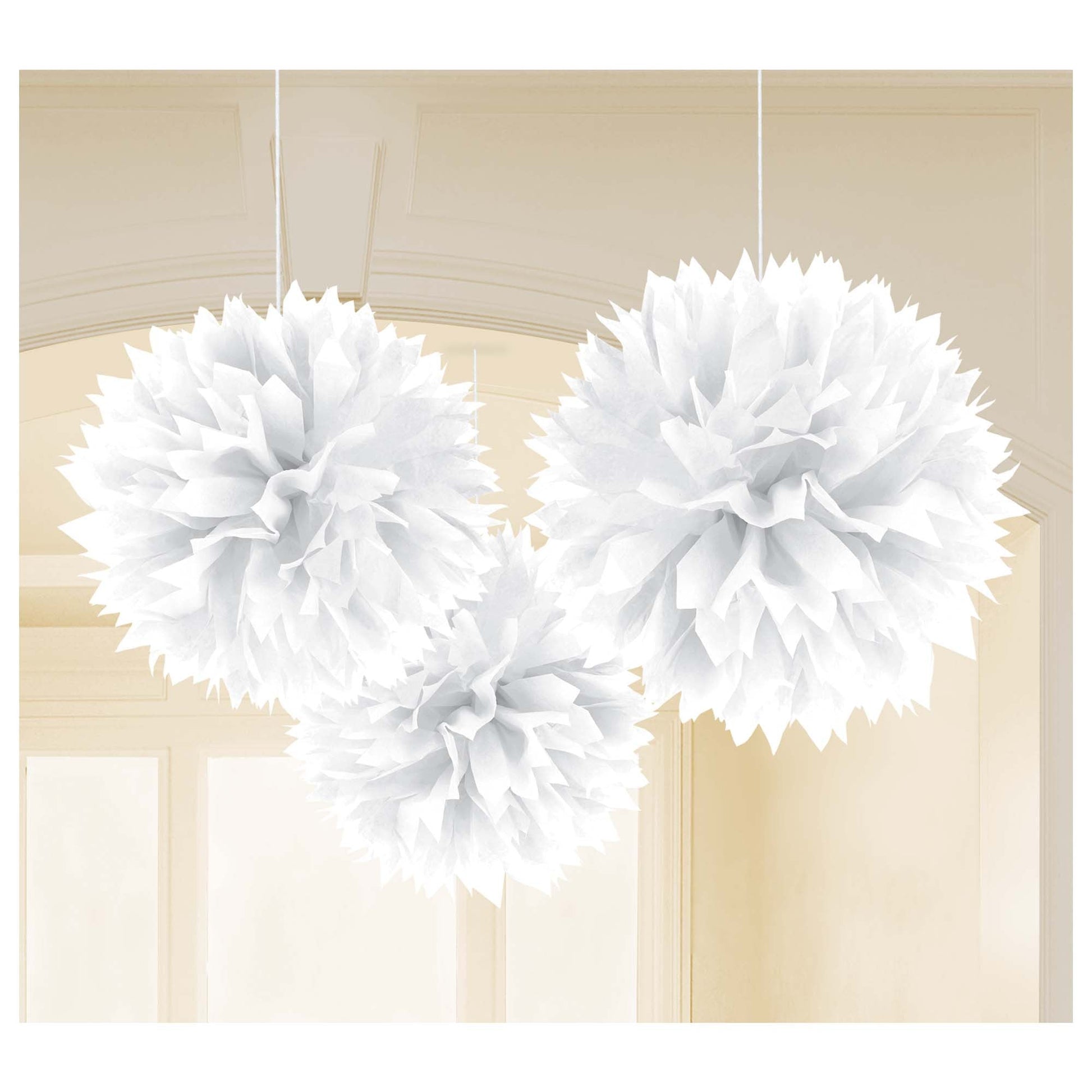 Fluffy Deco - White by Amscan from Instaballoons