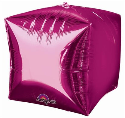 FUCHSIA - CUBEZ - Dimensional Foil Balloon (Pkg of 3) - Anagram