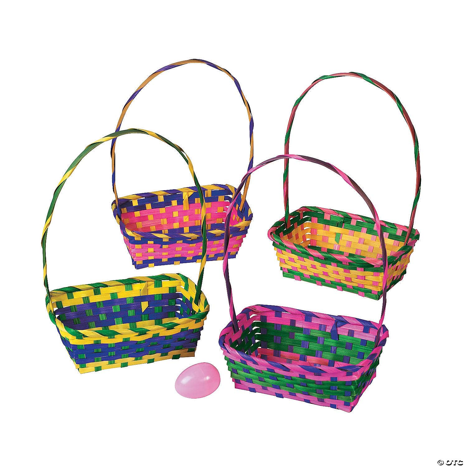 Fun Express Bamboo Multicolor Rectangular Easter Baskets (6 count)