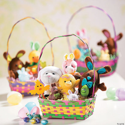 Fun Express Bamboo Multicolor Rectangular Easter Baskets (6 count)