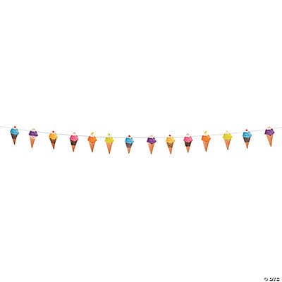 Fun Express Ice Cream Garland 5″ x 7′