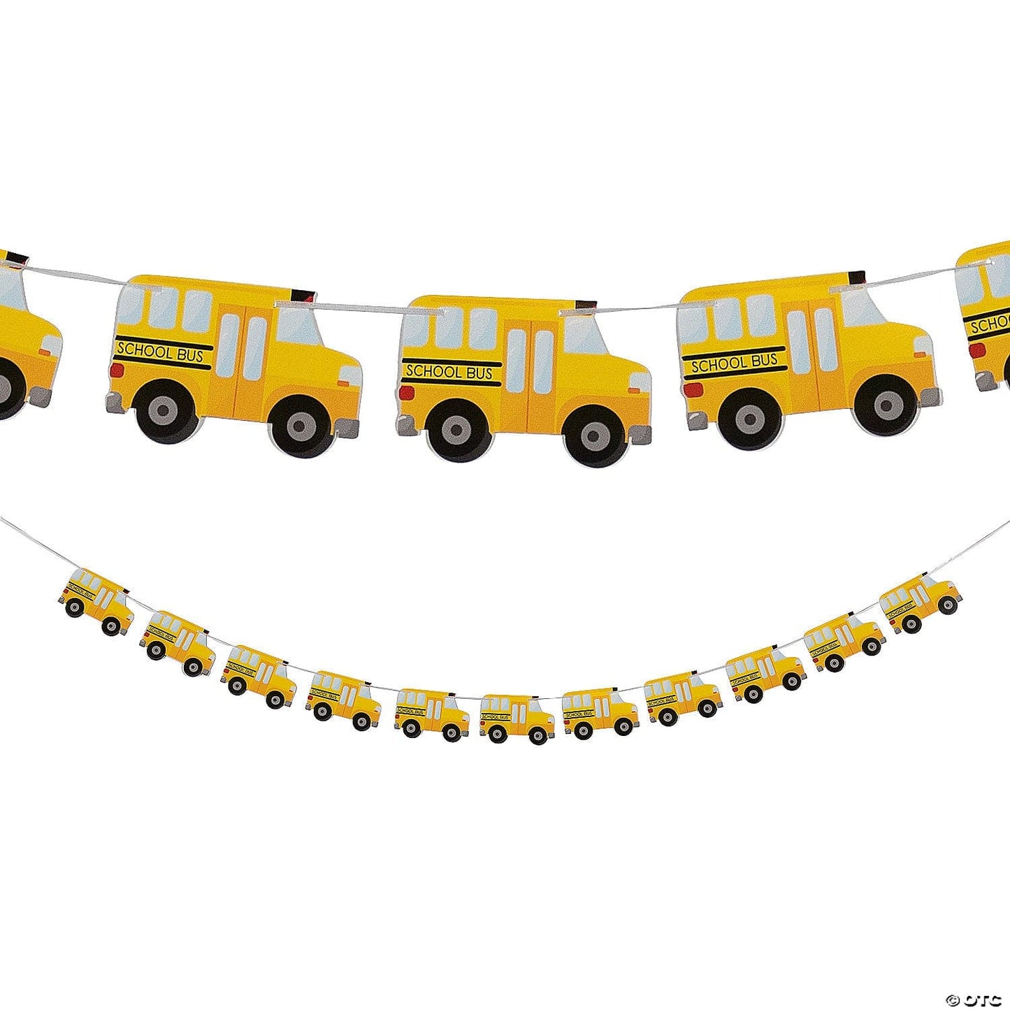 Fun Express Mylar & Foil School Bus Tissue Garland 9′ x 5″
