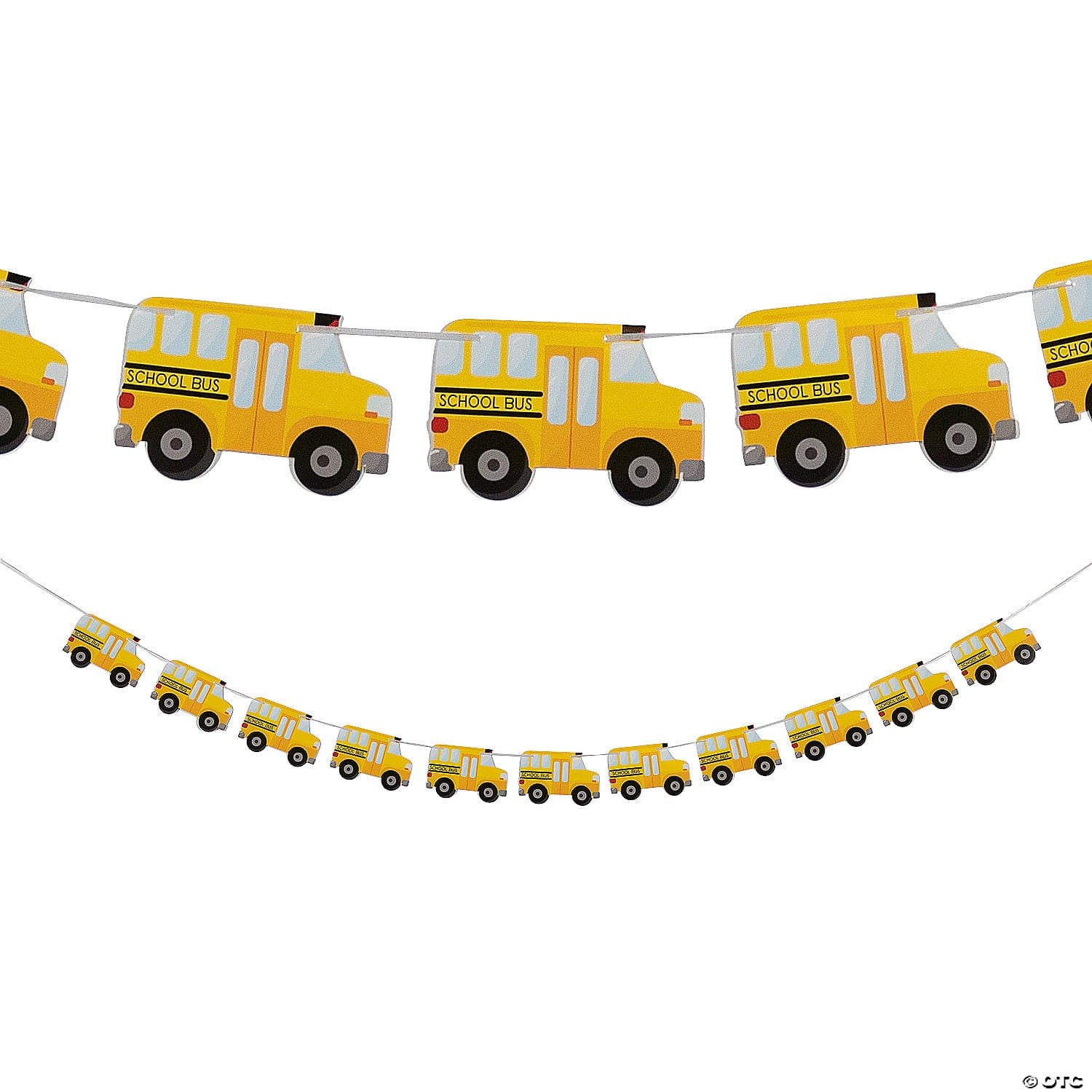 Fun Express Mylar & Foil School Bus Tissue Garland 9′ x 5″