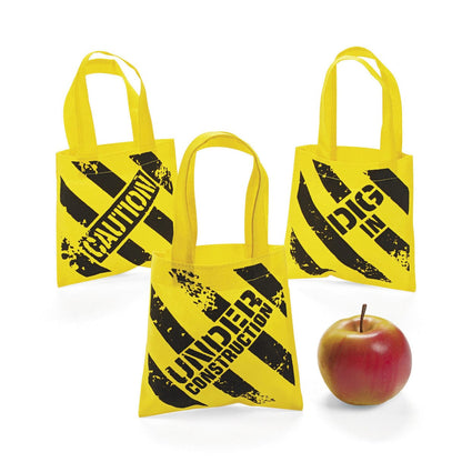 Fun Express Party Supplies Mini Construction Tote 6″ x 6" (12 count)